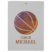 Personalisierter Basketballtrainer Klemmbrett (Rückseite)