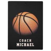 Personalisierter Basketballtrainer Klemmbrett (Rückseite)