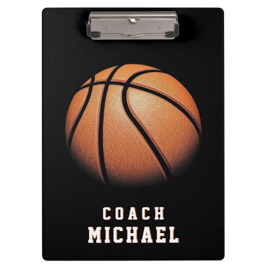 Personalisierter Basketballtrainer Klemmbrett (Vorderseite)