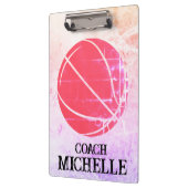 Personalisierter Basketballtrainer Klemmbrett (Links)