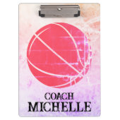 Personalisierter Basketballtrainer Klemmbrett (Vorderseite)