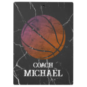 Personalisierter Basketballtrainer Klemmbrett (Rückseite)