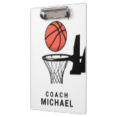 Personalisierter Basketballtrainer Klemmbrett (Links)