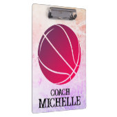 Personalisierter Basketballtrainer Klemmbrett (Rechts)