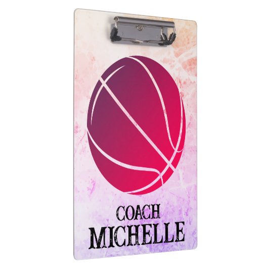 Personalisierter Basketballtrainer Klemmbrett (Rechts)