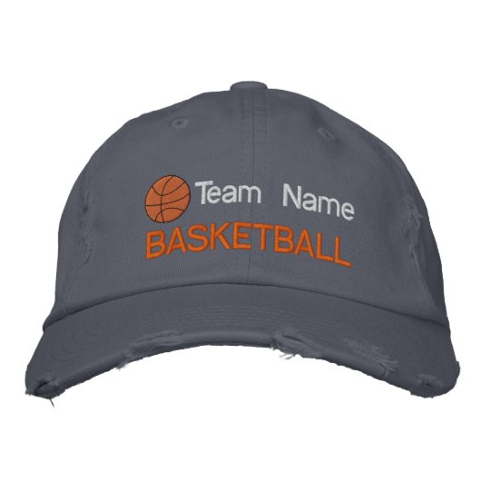 Personalisierter Basketballverzierter Hut (Vorderseite)