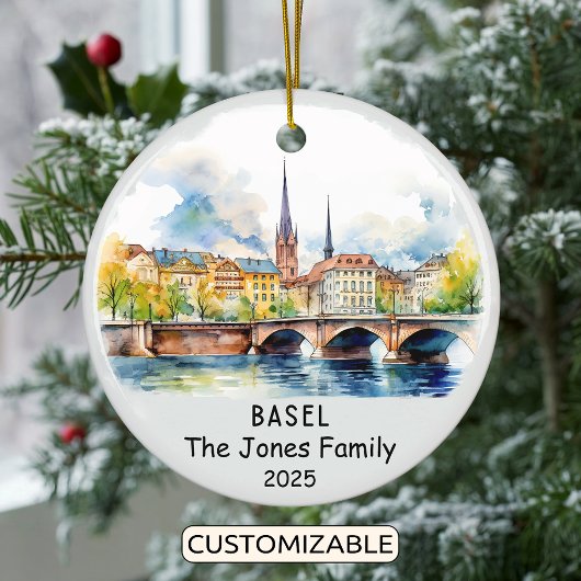 Personalisierter Basler Ornament, Schweiz Keramik Ornament