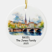 Personalisierter Basler Ornament, Schweiz Keramik Ornament (Vorne)