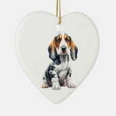 Personalisierter Basset Hoppy-Welpe Keramik Ornament (Rechts)