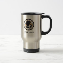 Personalisierter Basset-Hund mit Hundenamen Reisebecher