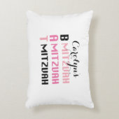 Personalisierter Bat Mitzvah Accent Pillow Dekokissen (Vorderseite(Vertikal))