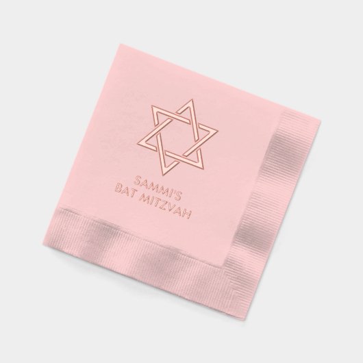 Personalisierter Bat Mitzvah Foil gestempelt Napki Servietten Mit Folie (Links)