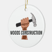 Personalisierter Bau Keramik Ornament (Links)