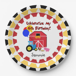 Personalisierter Bauernhof-6. Pappteller