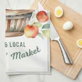 Personalisierter Bauernmarkt Rustikale Landäpfel Geschirrtuch (Viertel Falte)