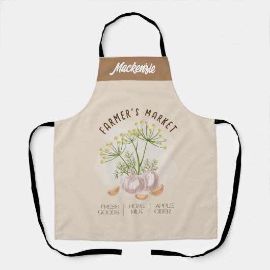 Personalisierter Bauernmarkt Schürze (Vorderseite)