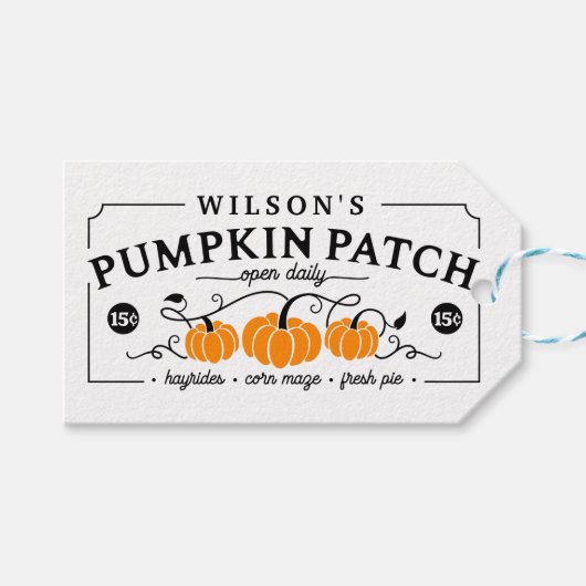 Personalisierter Bauernpumpenpflaster Geschenkanhänger (Vorderseite (Horizontal))