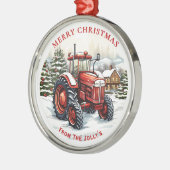Personalisierter Bauerntracker Weihnachten Ornament Aus Metall (Links)