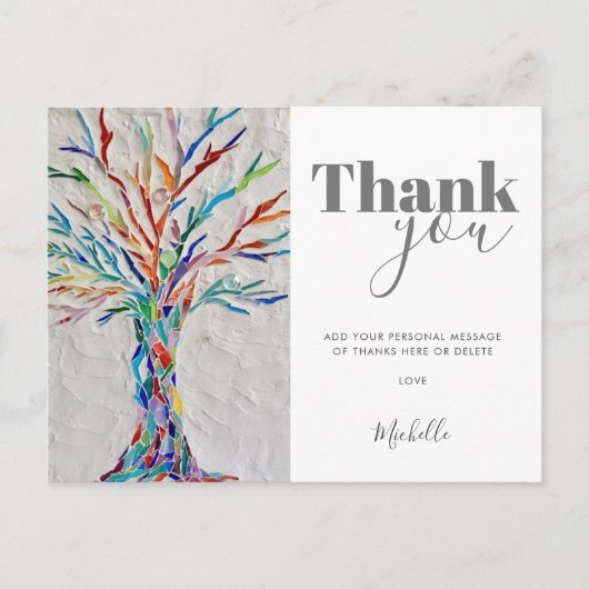 Personalisierter Baum - Danke Postkarte (Vorderseite)