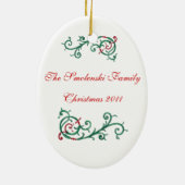 Personalisierter Baum der Leben-Verzierung Keramikornament (Hinten)