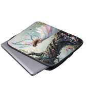 Personalisierter Baum mit Feen und magischen Reben Laptopschutzhülle (Vorne Knopf)