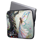 Personalisierter Baum mit Feen und magischen Reben Laptopschutzhülle (Vorderseite Links)