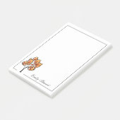 Personalisierter Baum rustikaler Herbstfarben Post-it Klebezettel (angewinkelt)