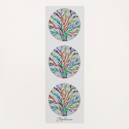Personalisierter Baum Yogamatte (Vorderseite)