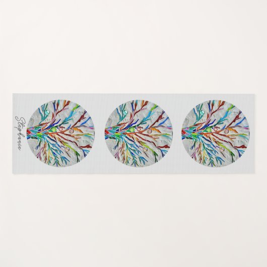 Personalisierter Baum Yogamatte (Vorderseite (Horizontal))