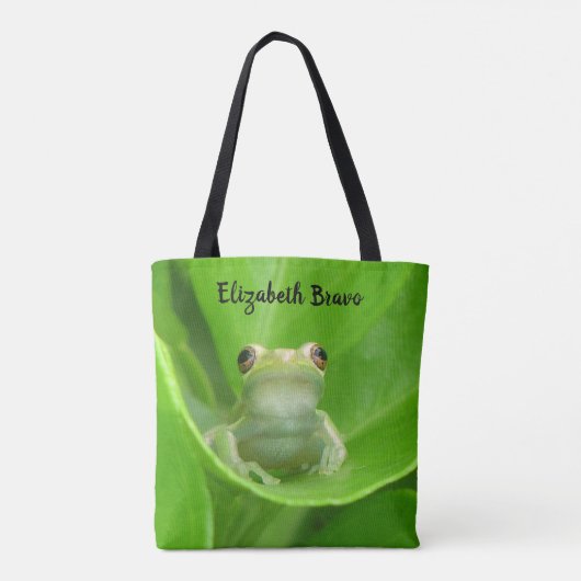 Personalisierter Baumfrosch in einem Zitronenbaum Tasche (Rückseite)