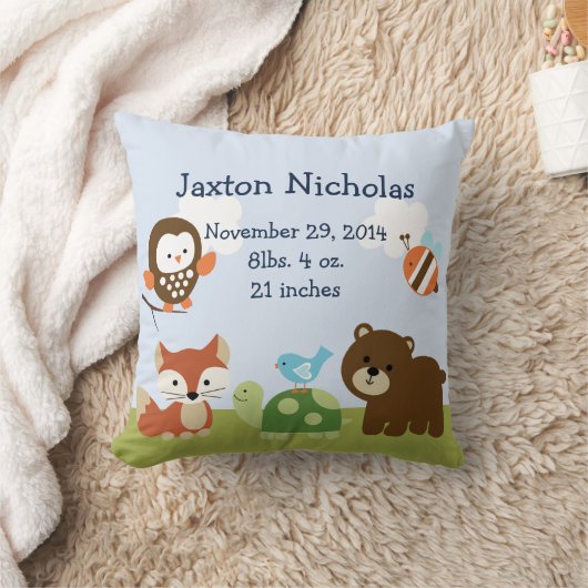 Personalisierter Baumhühnerwald Kissen (Decke)