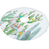 Personalisierter Baumrock Boho Llama Bohemisch Cac Polyester Weihnachtsbaumdecke (Schrägansicht)