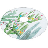 Personalisierter Baumrock Boho Llama Bohemisch Cac Polyester Weihnachtsbaumdecke (Schrägansicht)