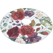 Personalisierter Baumrock White Roses Gold Geometr Polyester Weihnachtsbaumdecke (Schrägansicht)