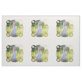 Personalisierter Baumwoll-Quadrat mit Blumenrosa Stoff (Fat Quarter (45,7 x 55,9 cm))