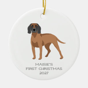 Personalisierter Bayerischer Gebirgsschweißhund We Keramik Ornament