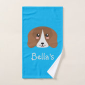 Personalisierter Beagle Badhandtuch Set (Handtuch)