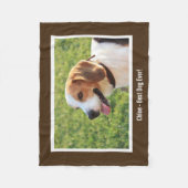 Personalisierter Beagle Foto- und Dogenname Fleecedecke (Vorderseite)