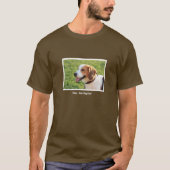 Personalisierter Beagle Foto- und Dogenname T-Shirt (Vorderseite)