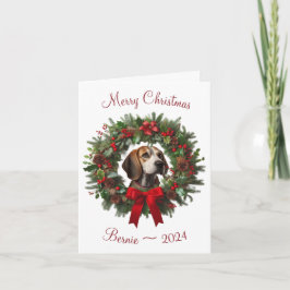 Personalisierter Beagle Frohe Weihnachtsgrüße Kart Karte