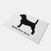 Personalisierter Beagle Fußmatte (Schrägansicht)