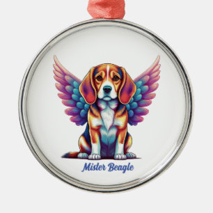 Personalisierter Beagle Gedenkstätte Akryllische H Ornament Aus Metall