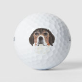 Personalisierter Beagle Golfball (Vorderseite)