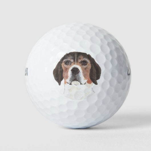 Personalisierter Beagle Golfball (Vorderseite)