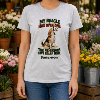 Personalisierter Beagle Hat Meinungen T-Shirt