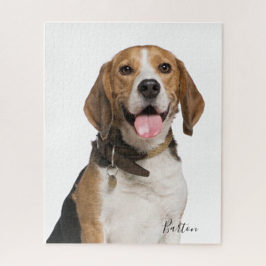 Personalisierter Beagle Hund Foto Jigsaw Puzzle (Vertikal)