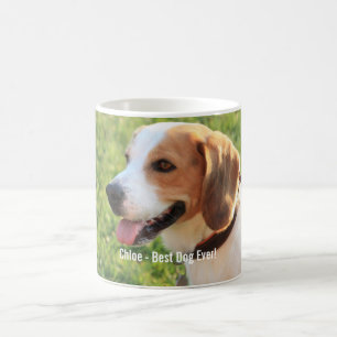 Personalisierter Beagle-HundeFoto-und Hundename Kaffeetasse