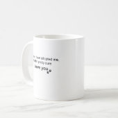 Personalisierter Beagle „Ich gehöre dir“ Kaffeetasse (Vorderseite Links)