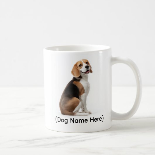 Personalisierter Beagle „Ich gehöre dir“ Kaffeetasse (Rechts)