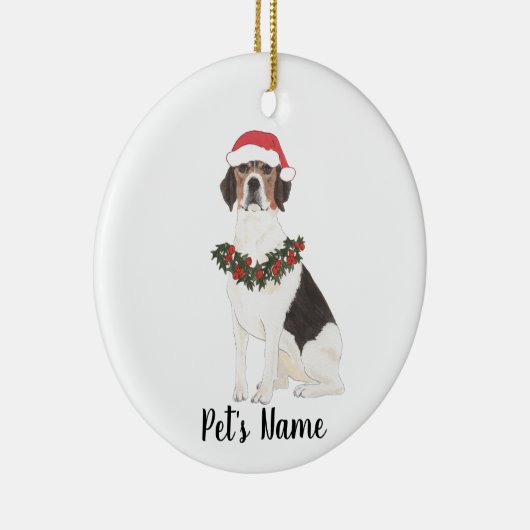 Personalisierter Beagle Keramik Ornament (Rechts)